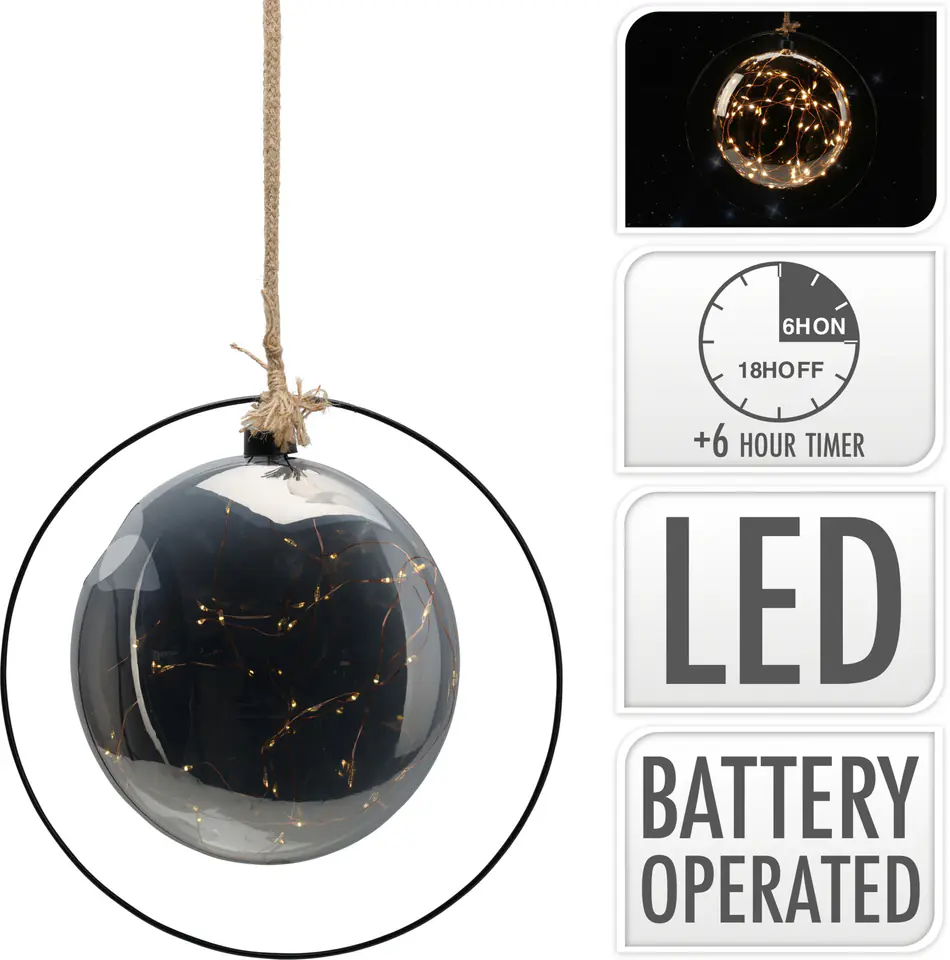 DEKORACJA 40LED NA SZNURZE 25cm w sklepie Wasserman.eu
