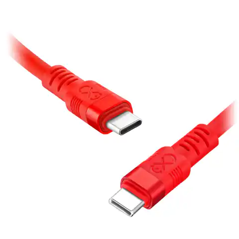 ⁨Kabel USB-C - USB-C eXc WHIPPY Pro, 0.9M, 100W, szybkie ładowanie, kolor mix neonowy⁩ w sklepie Wasserman.eu