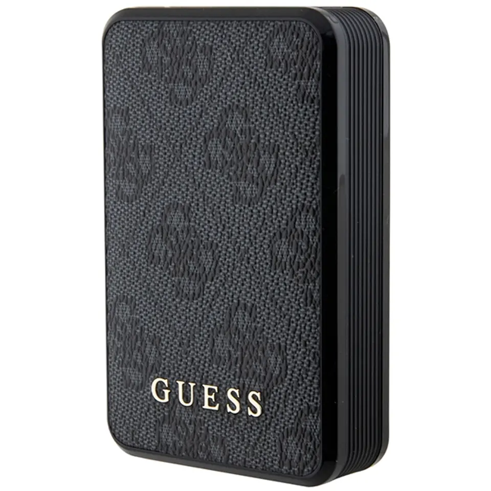 ⁨Guess Powerbank 18W GUPB10DP4GEGK 10000mAh czarny/black 4G Leather Metal Logo⁩ w sklepie Wasserman.eu