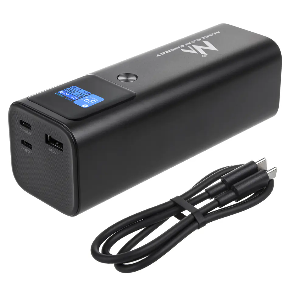 ⁨Mobilna bateria Power Bank Maclean, 24600mAh, Power Delivery (PD) 140W, Fast/Quick/Super Charge, 88,56Wh, 2x Typ-C, USB,  MCE335⁩ w sklepie Wasserman.eu