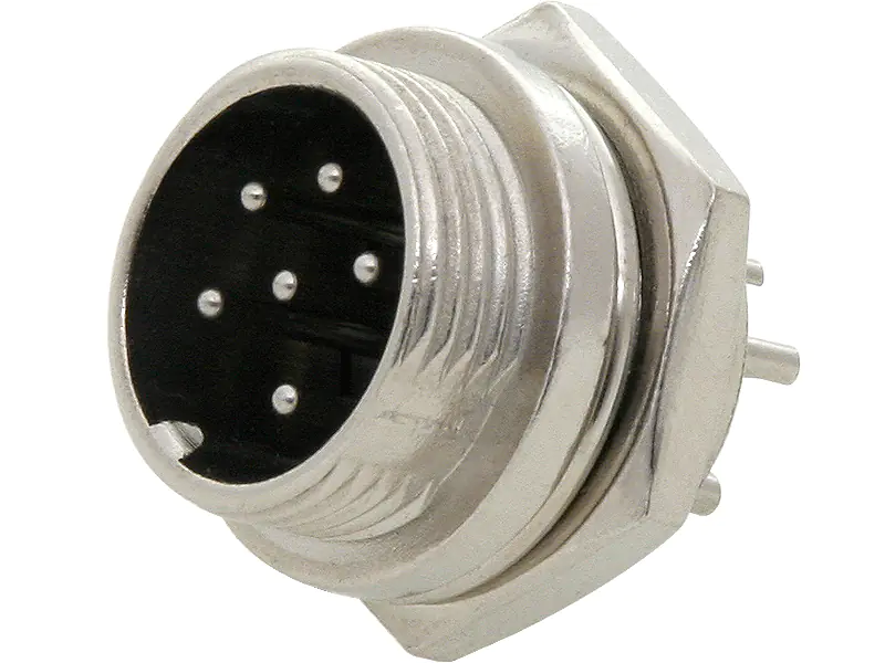 CB microphone jack 6PIN for enclosure at Wasserman.eu