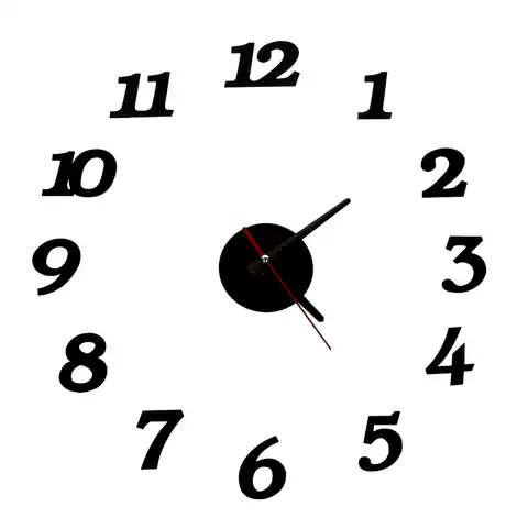 ⁨Wall Clock black 12 hours⁩ at Wasserman.eu