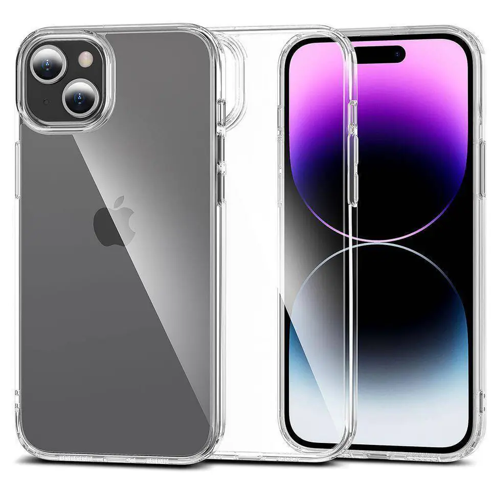 ⁨Etui APPLE IPHONE 15 Tech-Protect Flexair Hybrid transparentne⁩ w sklepie Wasserman.eu