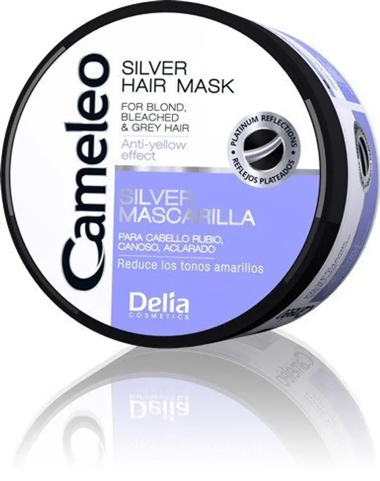 ⁨Delia Cosmetics Cameleo Silver Hair mask against yellow shades 200ml⁩ at Wasserman.eu