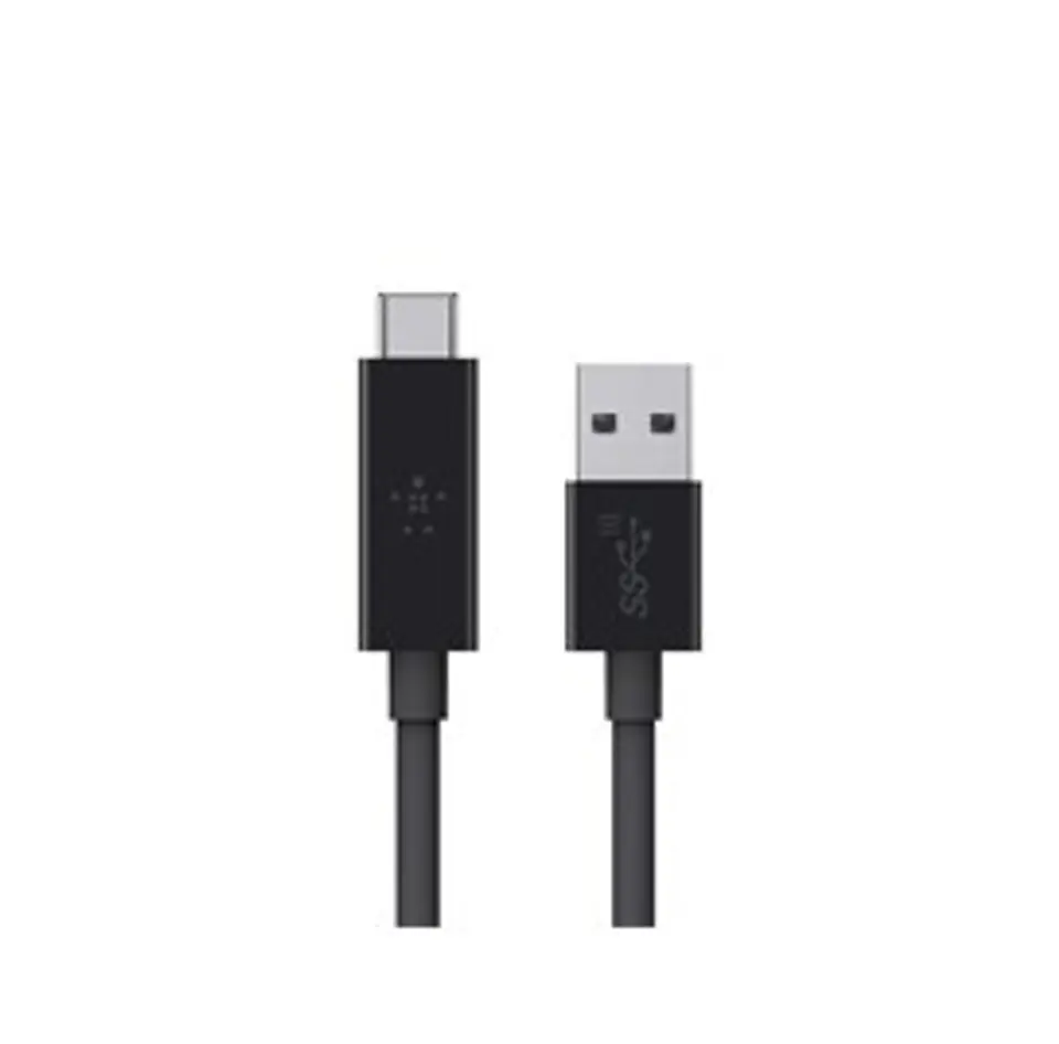 ⁨BELKIN KABEL USB-C - USB-A 3.1, 1M, CZARNY⁩ w sklepie Wasserman.eu