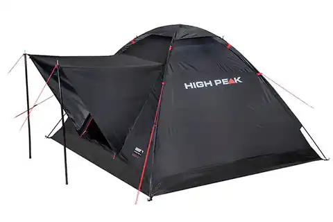 ⁨High Peak Beaver 3 Black, Red Pyramid tent 10320⁩ at Wasserman.eu