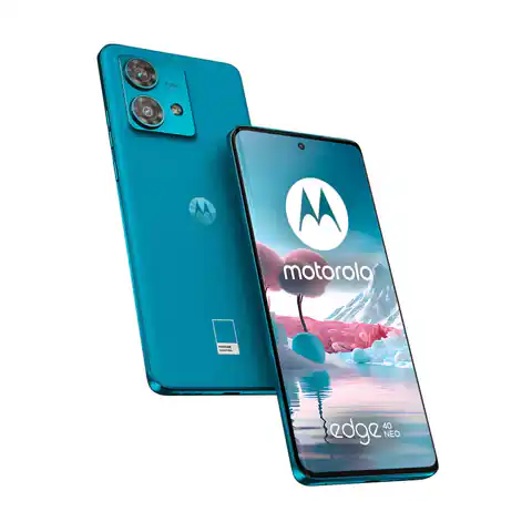 ⁨Smartfon Motorola Edge 40 Neo 12/256GB 6,55" OLED 1080x2400 5000mAh Dual SIM 5G Caneel Bay⁩ w sklepie Wasserman.eu
