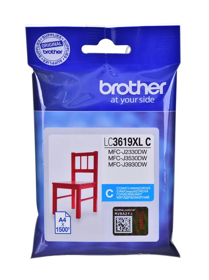 ⁨Tusz Brother niebieski LC3619XLC=LC-3619XLC, 1500 str.⁩ w sklepie Wasserman.eu