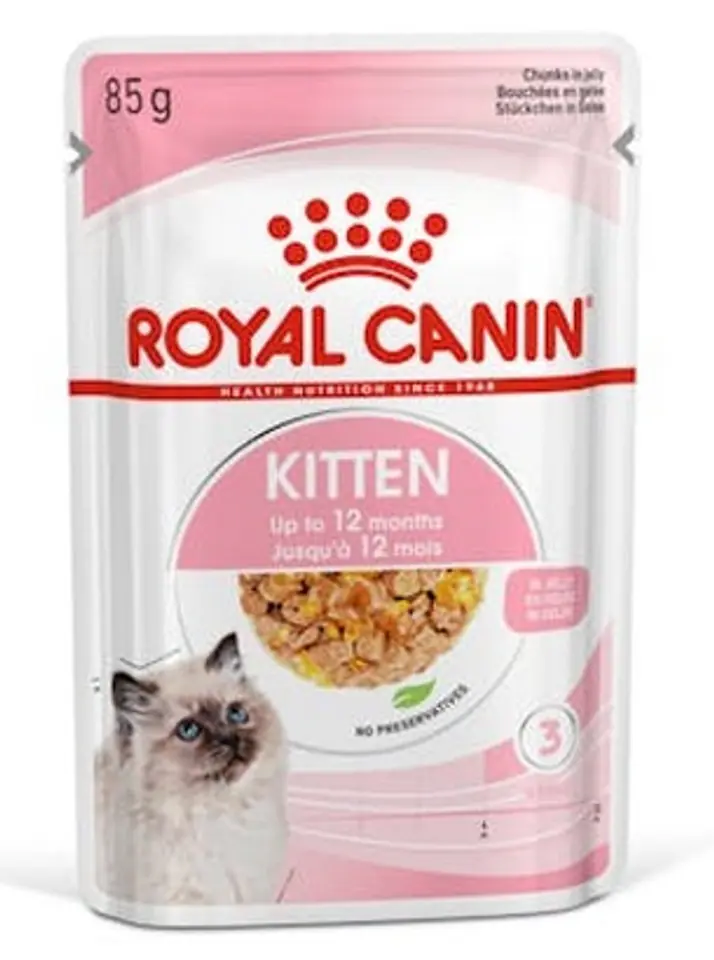 ⁨Royal Canin Kitten Instinctive in jelly wet food for kittens up to 12 months of age sachet 85g⁩ at Wasserman.eu