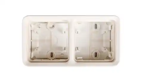⁨PLEXO55 Surface-mounted box double horizontal white 069690⁩ at Wasserman.eu