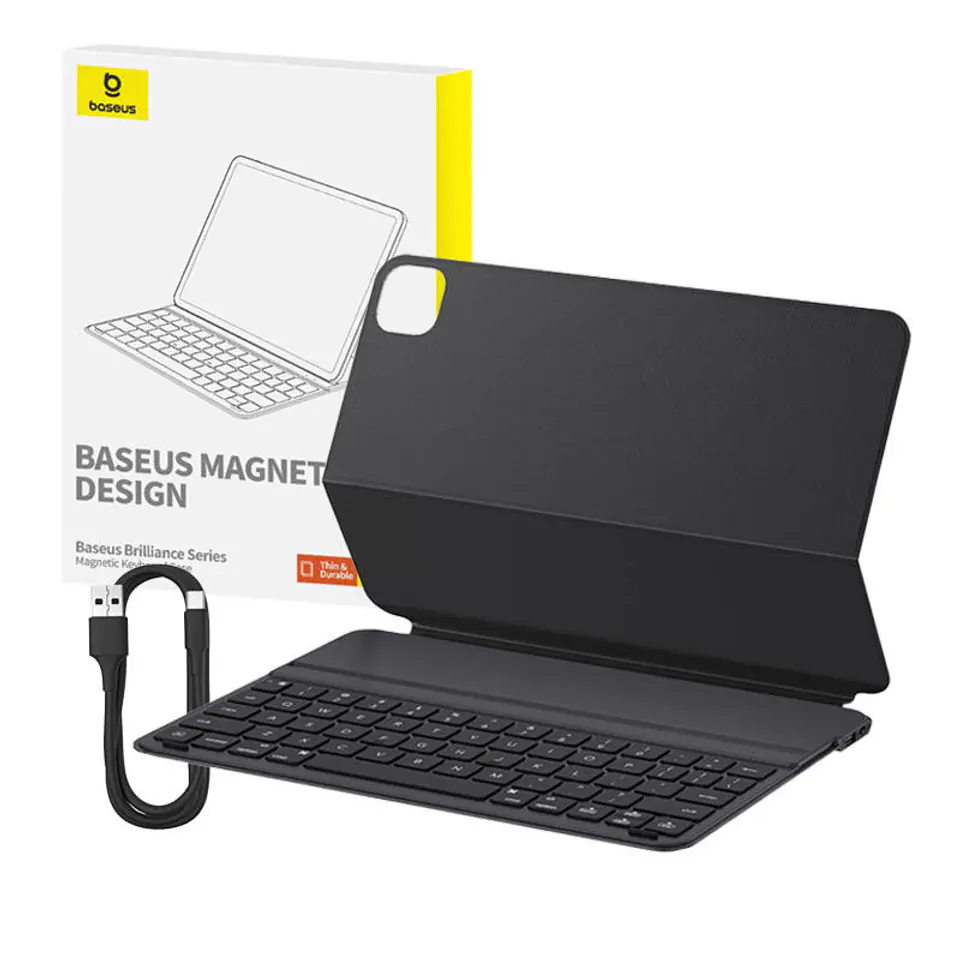 ⁨Magnetyczne etui z klawiaturą Baseus Brilliance Pad Pro12.9"  (czarne)⁩ w sklepie Wasserman.eu