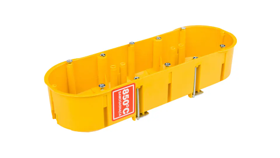 ⁨Flush-mounted flush box triple 60mm regips yellow PK-3x60 0234-0N⁩ at Wasserman.eu