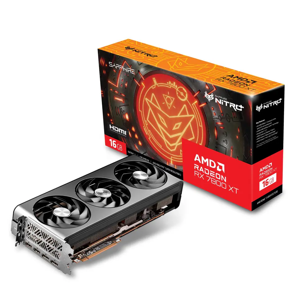 ⁨SAPPHIRE Radeon RX 7800 XT NITRO+ GAMING OC 16GB GDDR6graphics card⁩ at Wasserman.eu