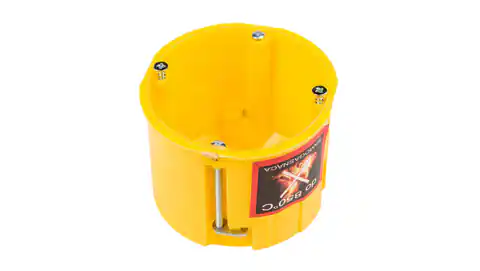 ⁨Flush-mounted box 60mm regips deep non-flammable yellow PK-60 0220-0N /40pcs/⁩ at Wasserman.eu