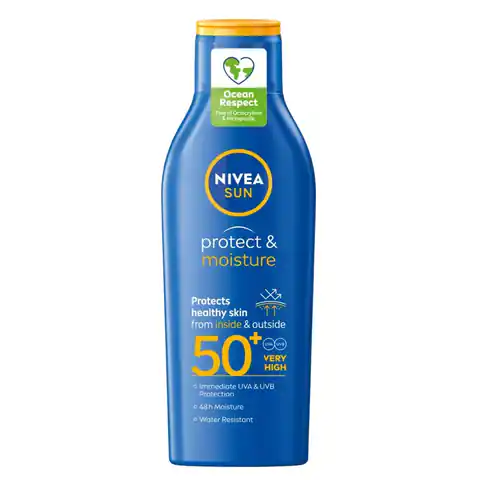⁨Nivea Sun Protect  Moisture nawilżający balsam do opalania SPF50+ 200ml⁩ w sklepie Wasserman.eu