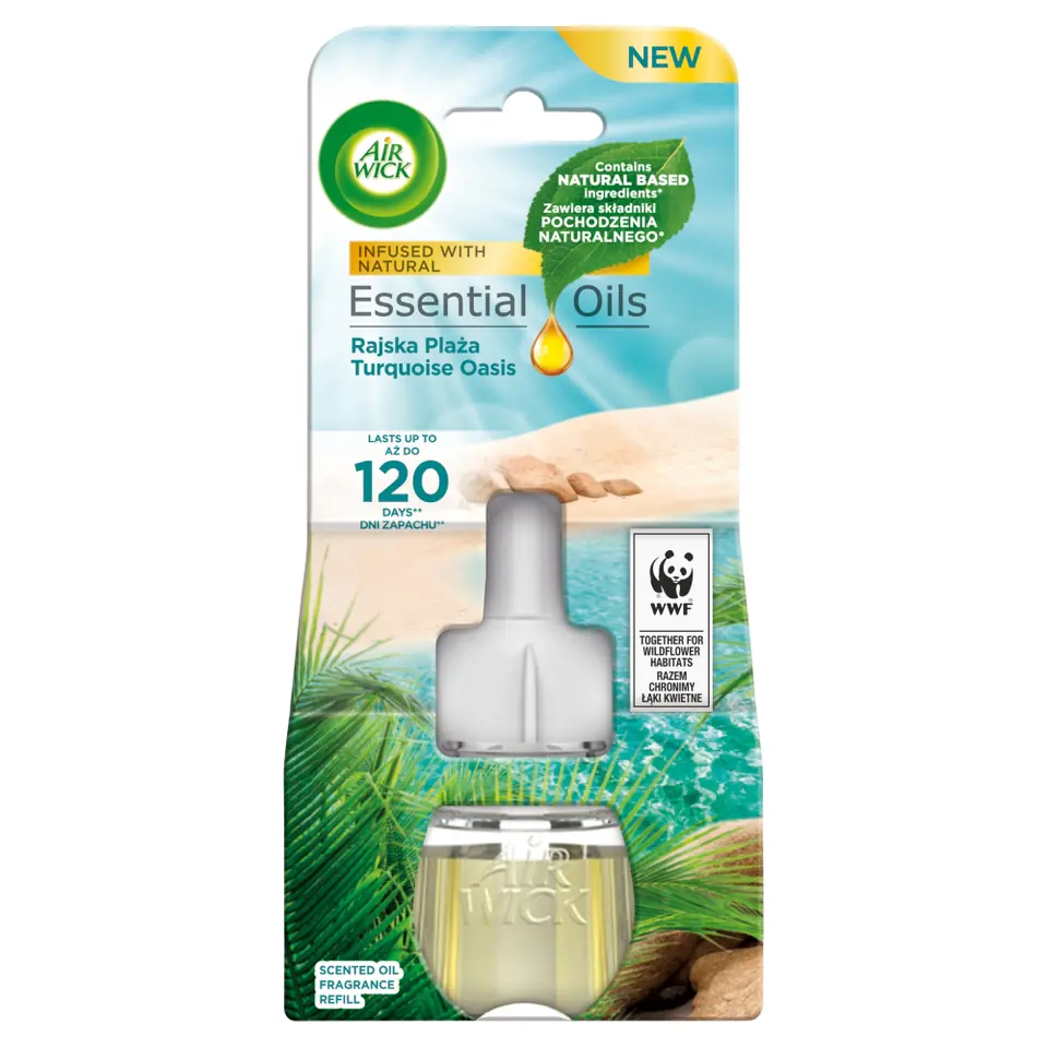 AIR WICK Aroma Mist with Essential Oils wkład do elektrycznego odświeżacza Rajska Plaża 19 ml w sklepie Wasserman.eu