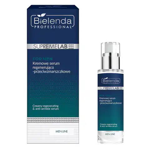 ⁨BIELENDA PROFESSIONAL Supremelab Men Line kremowe serum do twarzy regenerująco-przeciwzmarszczkowe 30ml⁩ w sklepie Wasserman.eu