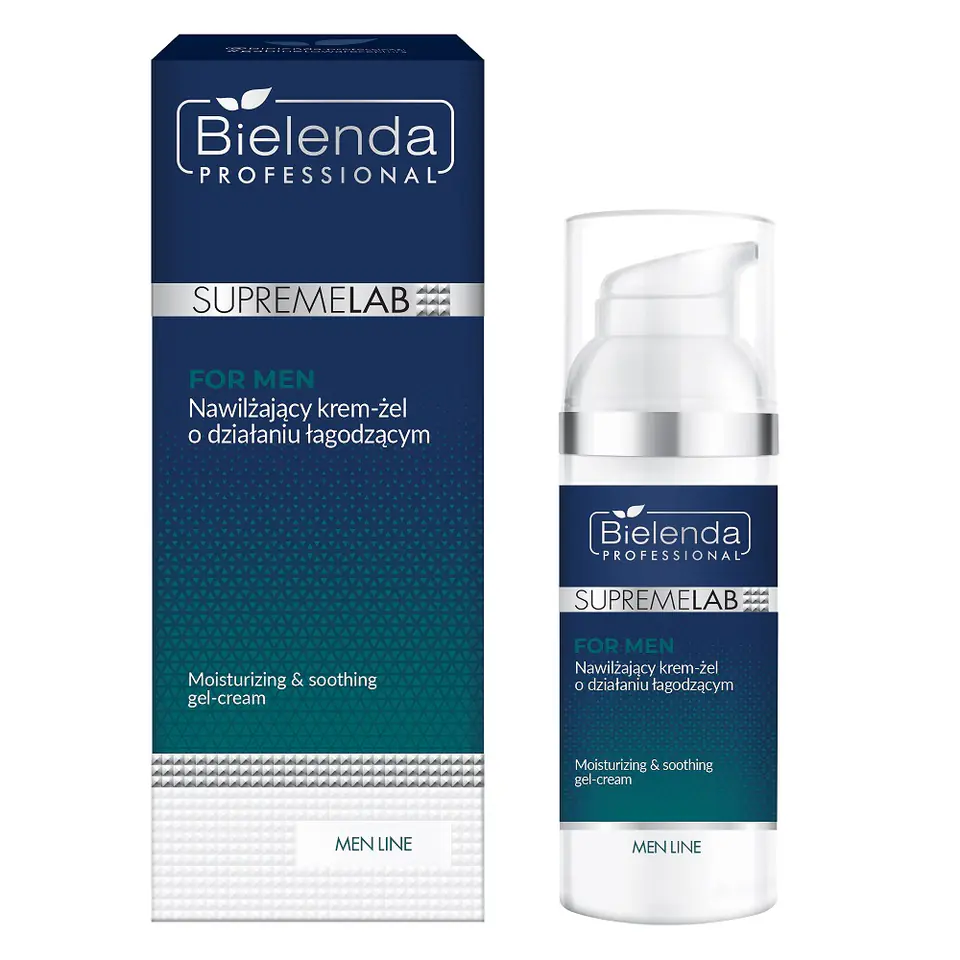 ⁨BIELENDA PROFESSIONAL Supremelab Men Line nawilżający krem-żel do twarzy o działaniu łagodzącym 50ml⁩ w sklepie Wasserman.eu