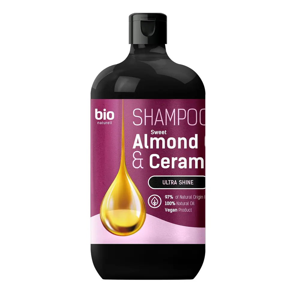 ⁨BIO NATURELL Shampoo Ultra Shine szampon do włosów Almond Oil  Ceramid 946ml⁩ w sklepie Wasserman.eu