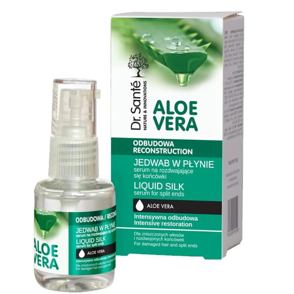 ⁨DR.SANTE Aloe Vera Liquid Silk Serum aloesowe serum na łamliwe końcówki 30ml⁩ w sklepie Wasserman.eu