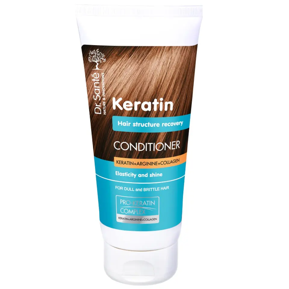 ⁨DR.SANTE Keratin Hair keratynowa odżywka do włosów matowych i łamliwych 200ml⁩ w sklepie Wasserman.eu