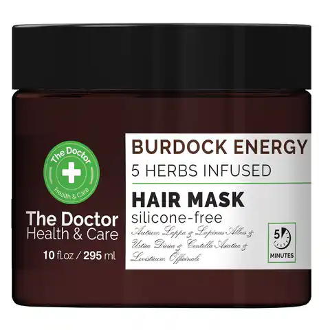 ⁨THE DOCTOR Health  Care maska do włosów Energia Łopianu i 5 Ziół 295ml⁩ w sklepie Wasserman.eu