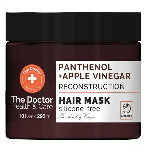 ⁨THE DOCTOR Health  Care maska do włosów rekonstruująca Ocet Jabłkowy + Pantenol 295ml⁩ w sklepie Wasserman.eu