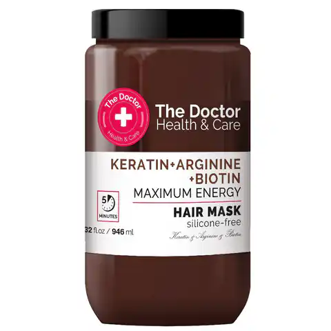⁨THE DOCTOR Health  Care maska do włosów wzmacniająca Keratyna + Arginina + Biotyna 946ml⁩ w sklepie Wasserman.eu