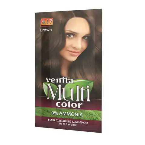 ⁨Venita MultiColor szampon koloryzujący 4.17 Brąz 40g⁩ w sklepie Wasserman.eu