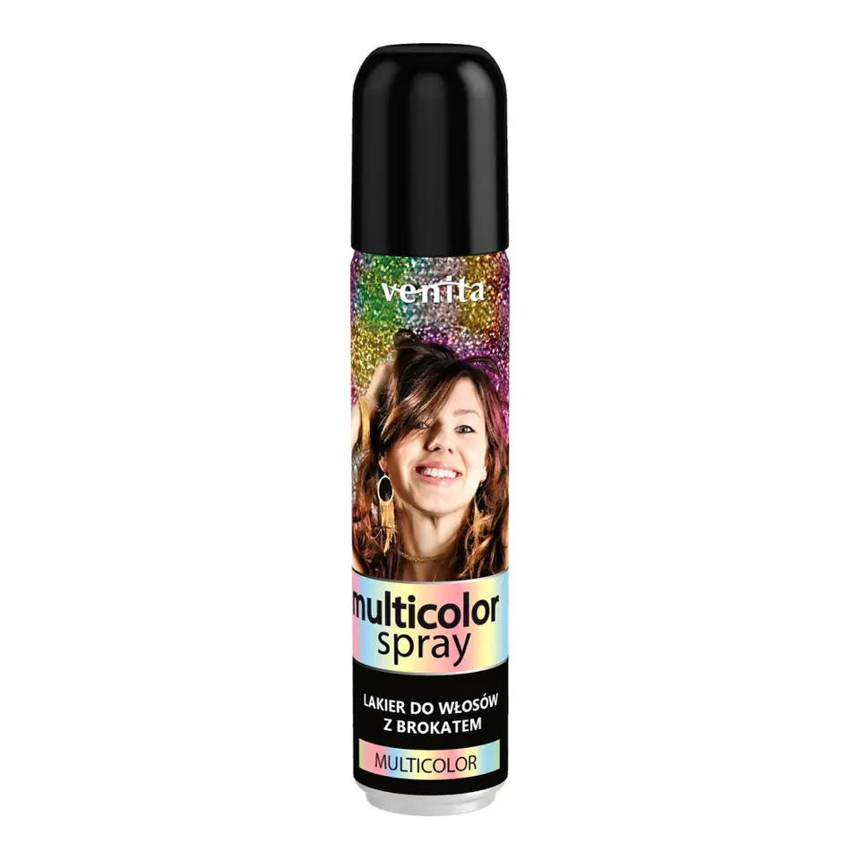 ⁨VENITA Multicolor Spray lakier do włosów z brokatem Multicolor 75ml⁩ w sklepie Wasserman.eu