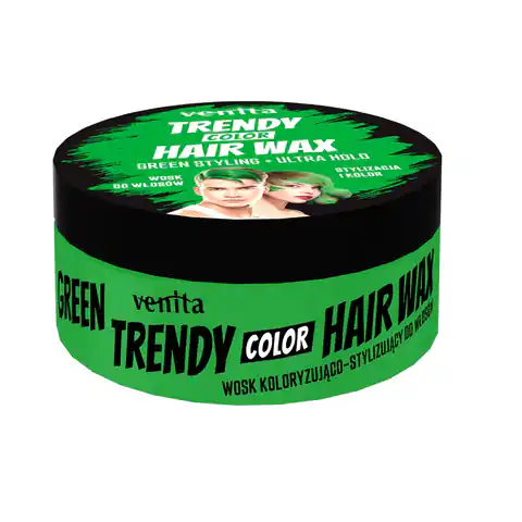 ⁨VENITA Trendy Hair Wax wosk do włosów Green 75g⁩ w sklepie Wasserman.eu