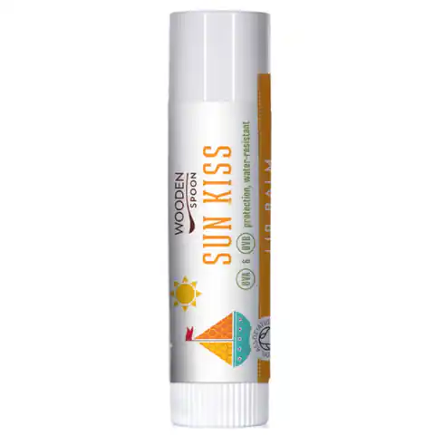 ⁨WOODEN SPOON Sun Kiss organiczny balsam do ust z filtrem 4,3ml⁩ w sklepie Wasserman.eu