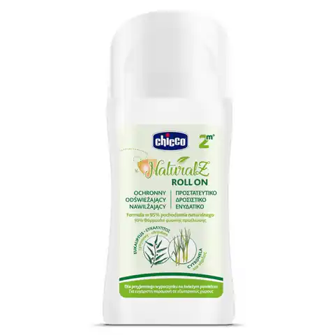 ⁨Chicco NaturalZ Roll On ochronny preparat przeciw komarom 60ml⁩ w sklepie Wasserman.eu