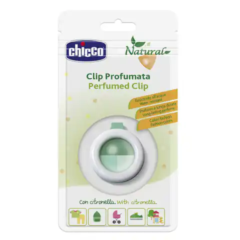 ⁨Chicco Perfumed Clip zapachowy klips odstraszający komary Zielony⁩ w sklepie Wasserman.eu