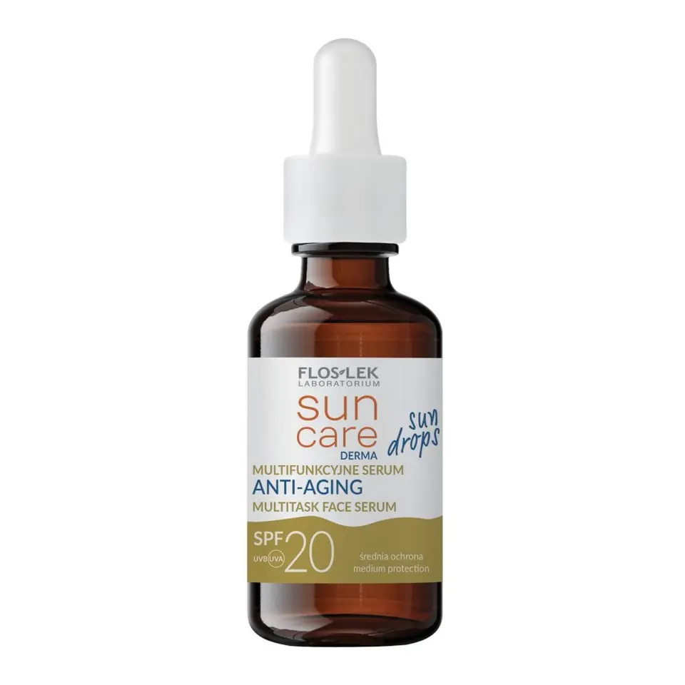 ⁨Floslek Sun Care Derma multifunkcyjne serum do twarzy SPF20 30ml⁩ w sklepie Wasserman.eu