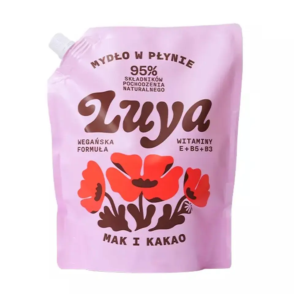 ⁨Luya Mydło do rąk w płynie Mak i Kakao Refill 800ml⁩ w sklepie Wasserman.eu