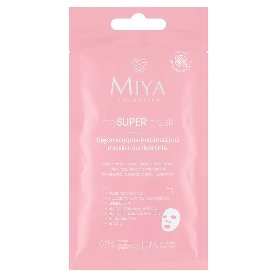 ⁨Miya Cosmetics MySUPERmask ujędrniająco-napinająca maska na tkaninie 1szt.⁩ w sklepie Wasserman.eu