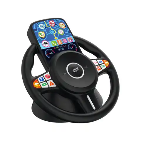 ⁨Interactive speaking steering wheel⁩ at Wasserman.eu