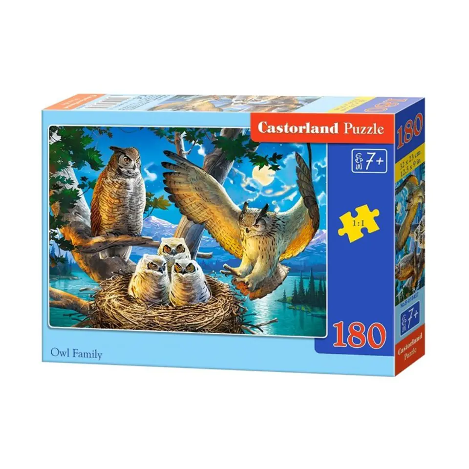 ⁨Puzzle 180 el. owl family⁩ w sklepie Wasserman.eu