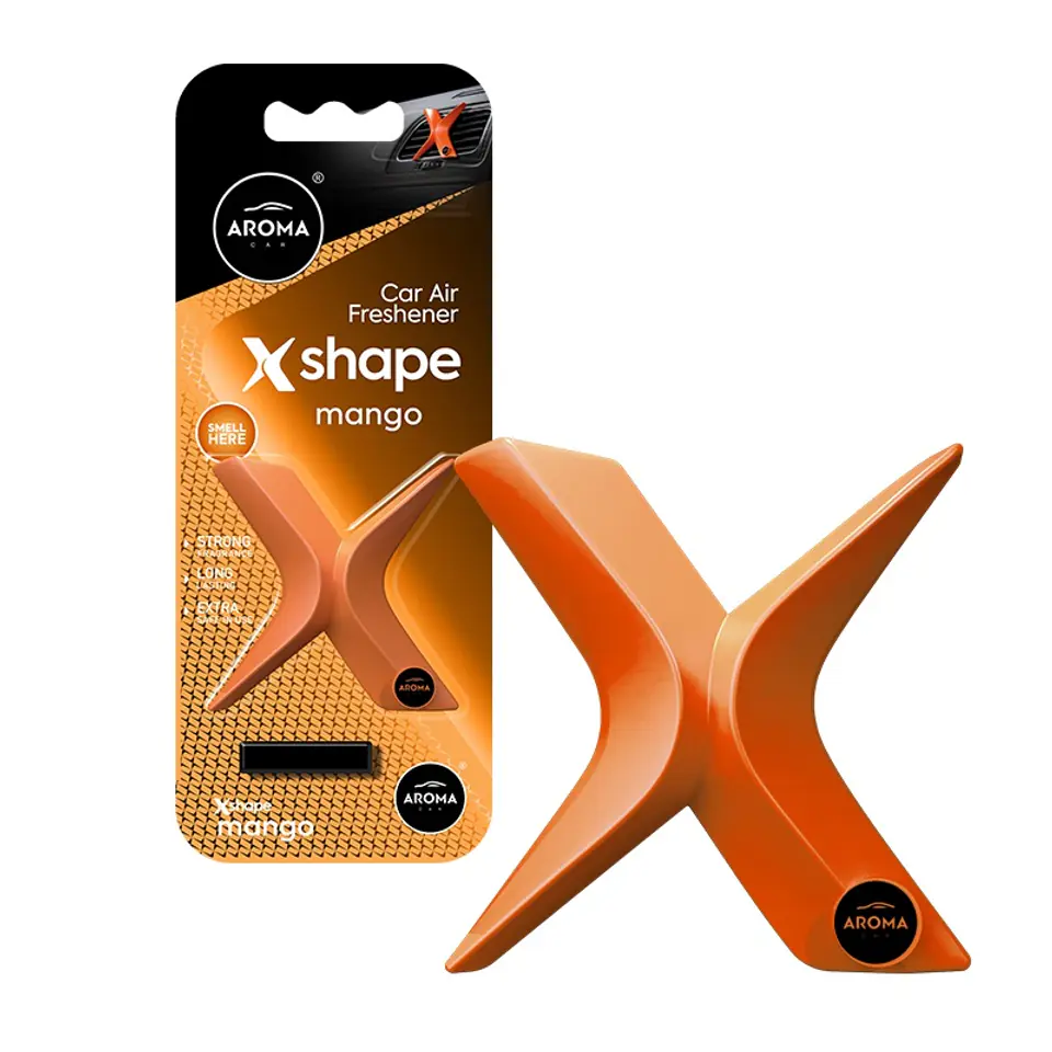 ⁨Odświeżacz powietrza aroma car x shape mango⁩ w sklepie Wasserman.eu
