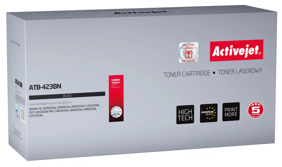 ⁨Activejet ATB-423BN Toner (zamiennik Brother TN-423BK; Supreme; 6500 stron; czarny)⁩ w sklepie Wasserman.eu