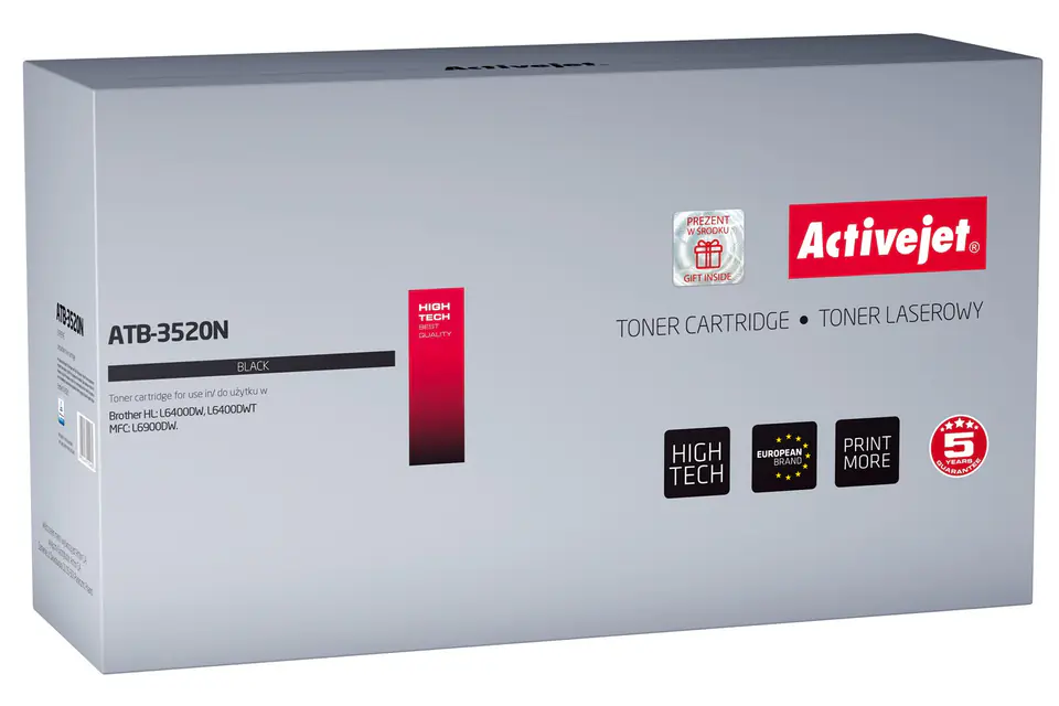 ⁨Activejet ATB-3520N Toner (replacement for Brother TN-3520; Supreme; 20000 pages; black)⁩ at Wasserman.eu