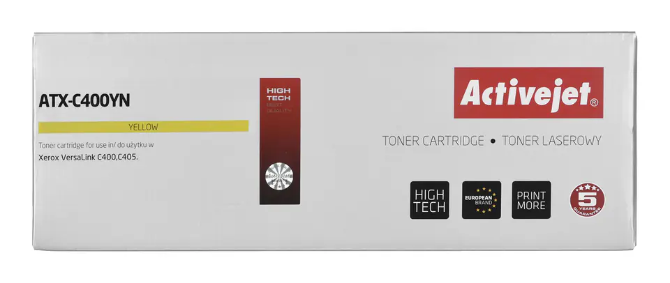 ⁨Activejet ATX-C400YN Toner (zamiennik Xerox 106R03509; Supreme; 2500 stron; żółty)⁩ w sklepie Wasserman.eu