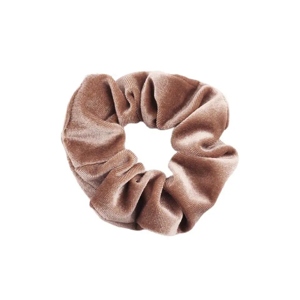 ⁨Elastic terry hair type "Scrunchie" - beige 1pc⁩ at Wasserman.eu