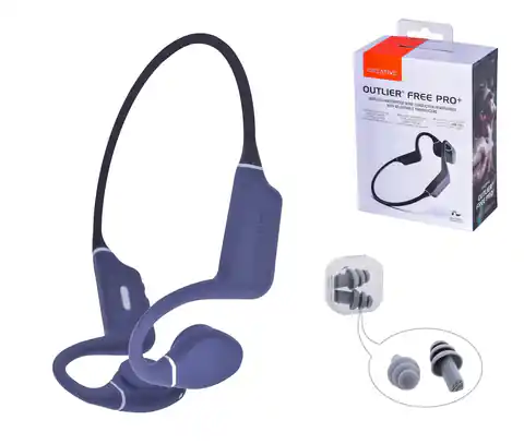 ⁨Bone conduction headphones CREATIVE OUTLIER FREE PRO+ wireless, waterproof Black⁩ at Wasserman.eu