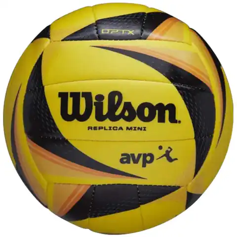 ⁨Piłka do siatkówki Wilson Optx Avp Replica Mini Volleyball (kolor Czarny. Żółty, rozmiar 2)⁩ w sklepie Wasserman.eu