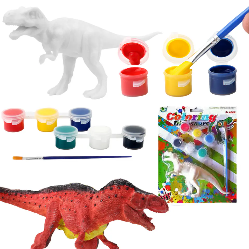 ⁨Zestaw Kreatywny Do Malowania Farbki Figurki Dinozaurów Mały Artysta⁩ w sklepie Wasserman.eu