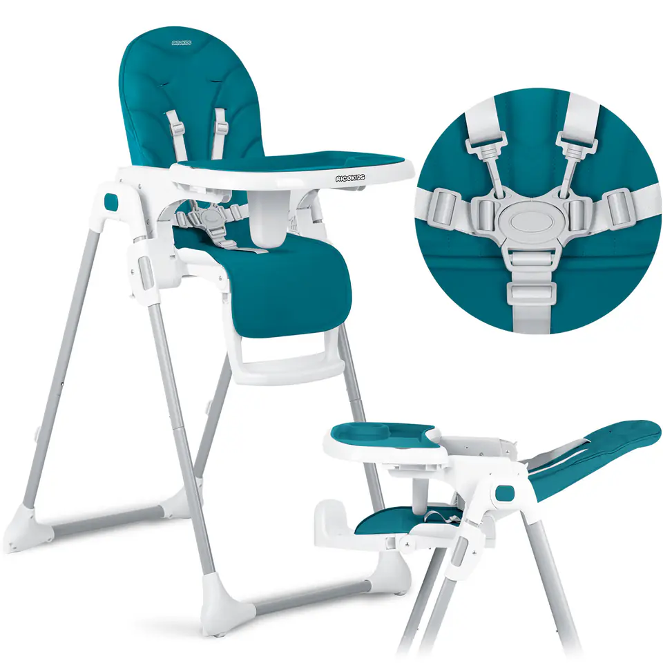 Krzesełko do karmienia Ricokids Tulo niebieskie w sklepie Wasserman.eu