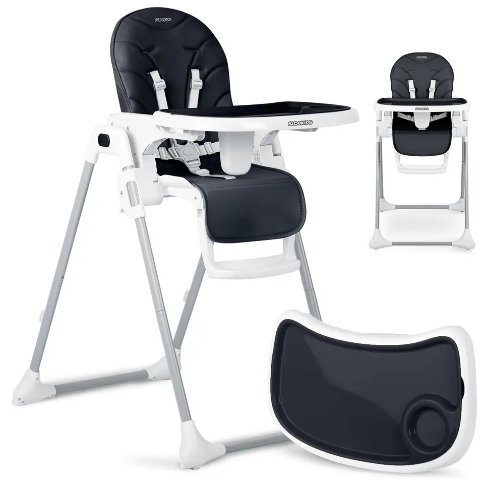 Krzesełko do karmienia Ricokids Tulo czarne w sklepie Wasserman.eu
