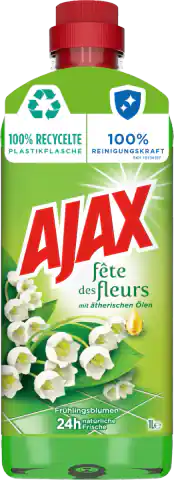 ⁨Ajax Frühlingsblumen Spring Bouquet Floor Liquid 1 l⁩ at Wasserman.eu